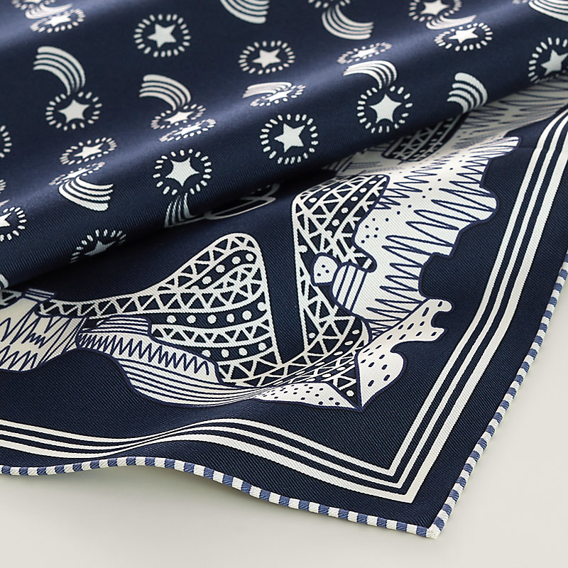 【クラシカル♡】HERMES Les Canyons Etoiles バンダナ Les Canyons Etoiles bandana 55 - Blue | Hermès USA